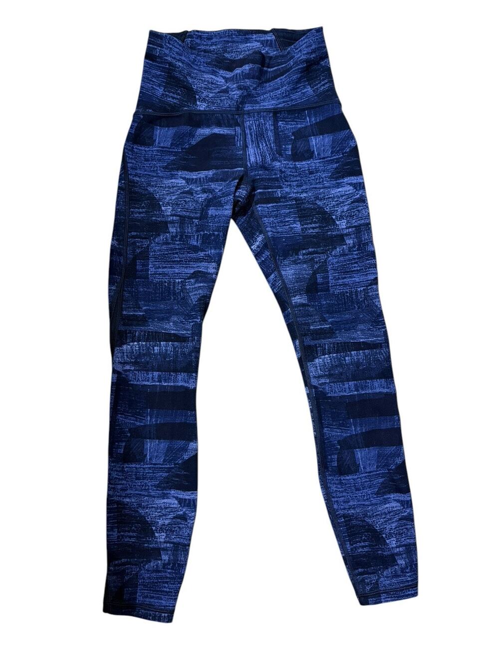 Lululemon Train Times 7/8 Pant Midnight Blue Black Leggings Sz 4